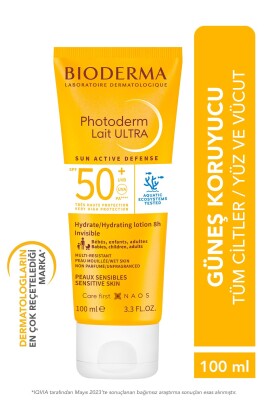 Bioderma Photoderm Lait Ultra SPF50+ Tüm Ciltler için Yüksek Koruma Süt Formda Yüz, Vücut Güneş Kremi 100 ml - 1