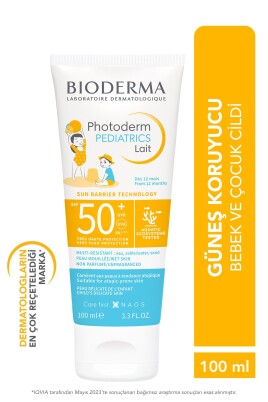 Bioderma Photoderm Pediatrics Lait SPF50+ Bebek, Çocuk Çok Yüksek Korumalı Süt Formda Güneş Kremi 100 ml - 1