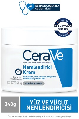 Cerave Nemlendirici Krem Kuru Ciltler Için Seramid Ve Hyalüronik Asit Içerikli 340 gr - 1