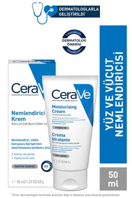 Cerave Nemlendirici Krem Kuru Ciltler Seramid ve Hyalüronik Asit İçerikli Yüz Vücut 50ml - 1