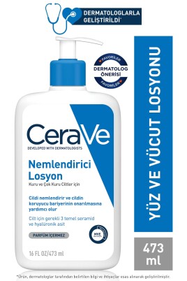 Cerave Nemlendirici Losyon Kuru Ciltler Seramid ve Hyalüronik Asit İçerikli Yüz Vücut 473ml 3337875597395 - 1