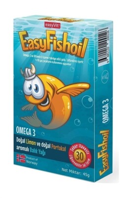 Easy Fishoil Çocuk Portakal Aromalı 30 Çiğneme Tablet - 1