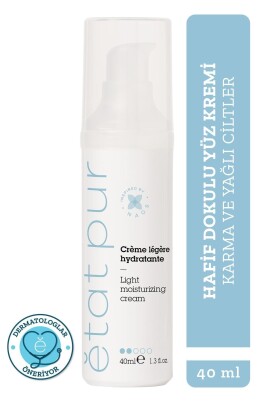 Etat Pur Light Moisturizing Cream Hafif Dokulu Sebum Dengeleyici Yüz Nemlendirici Bakım Kremi 40 ml - 1