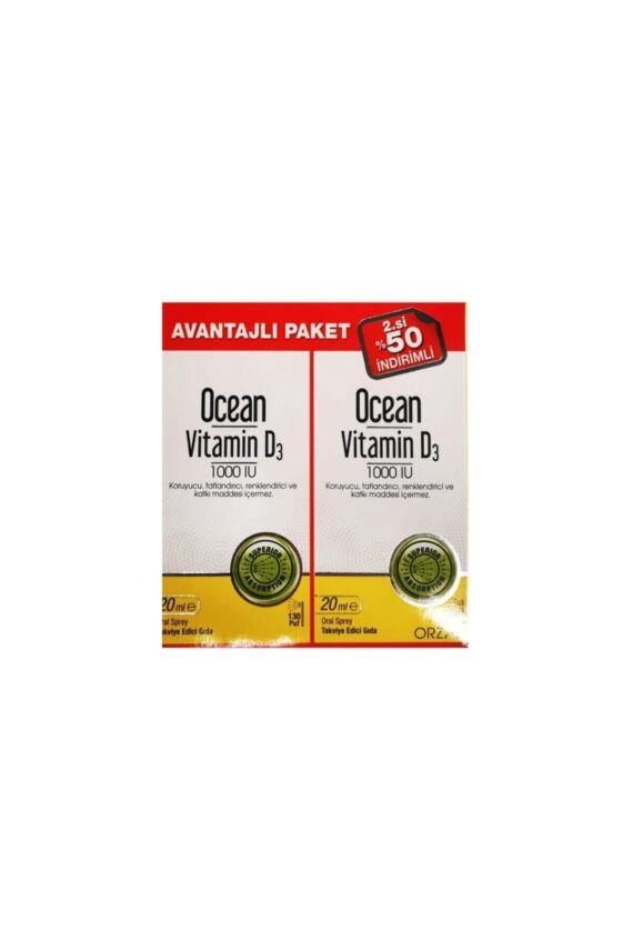 Ocean Vitamin D3 1000 Iu Sprey 20 Ml 2'li Avantaj Paket - 1