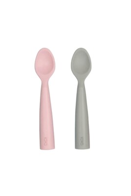 Oioi 2'li Nam Nam Silikon Mama Kaşığı Pink/powder Grey 1140017 - 1