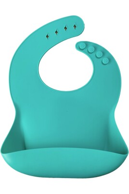 Oioi Bebek Basic Silikon Önlük Aqua Green - 1