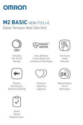 Omron M2 Basic Hem-7121j-e Üst Koldan Ölçer Dijital Tansiyon Aleti - 2