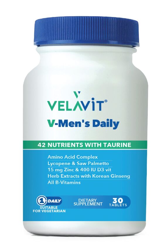 Velavit V-mens Daily Takviye Edici Gıda 30 Tablet Amino Asit Ve Multivitamin Içeren Takviye Edici Gıda - 1